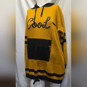 Hard To Find Harvest Mustard and Black Sweater 100% Cotton Unique Hoodie
